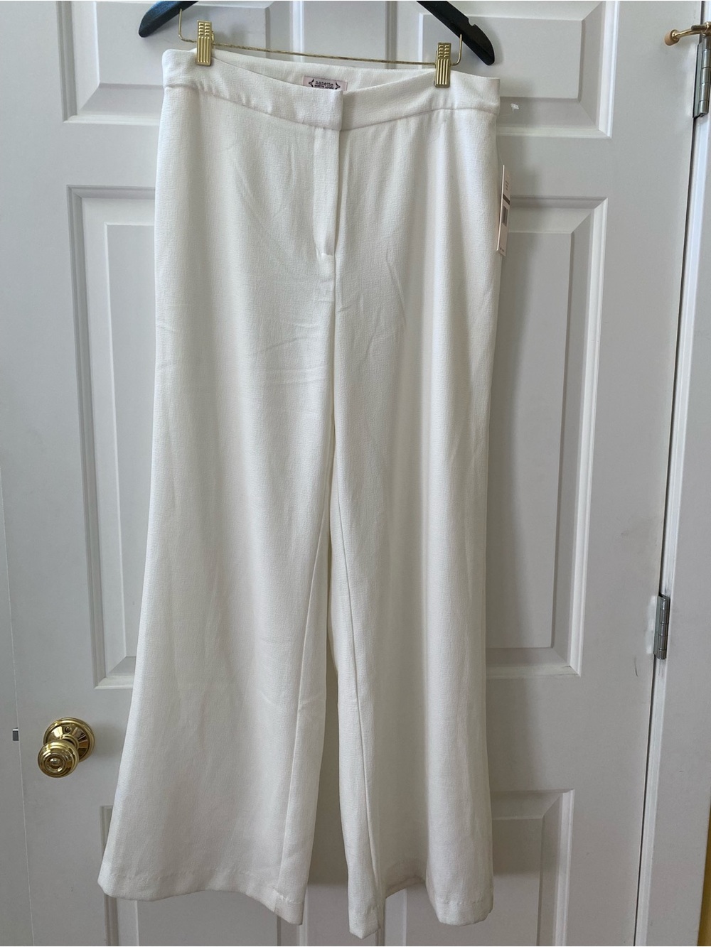 NWT Nanette Nanette Lepore Pants White Dress Pants Wide Leg Work Slack Size 12